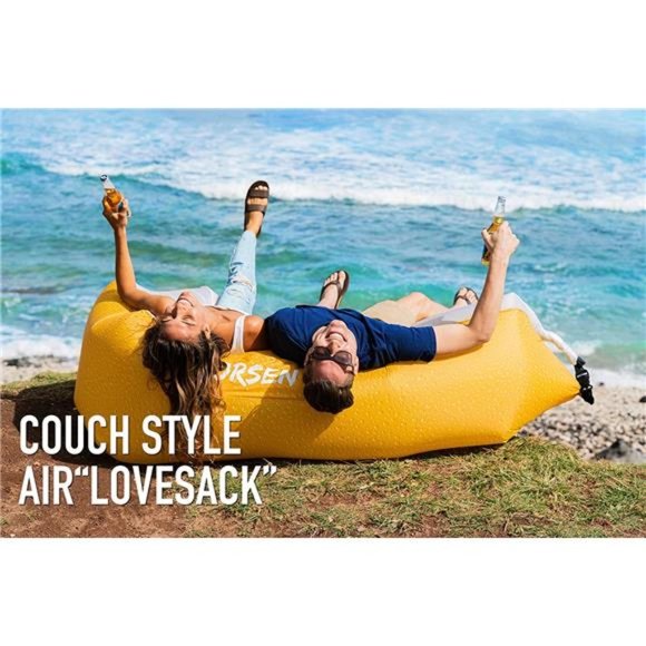Inflatable Couch, Inflatable Lounger Air Sofa for Camping Hiking Gear - Picture 5 of 6